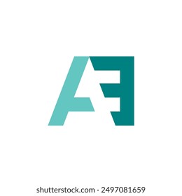 Monogram letter A ans E in sporty style for jersey brand or sport game
