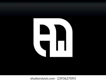 Monogram Letter AQ Logo Design vector template.