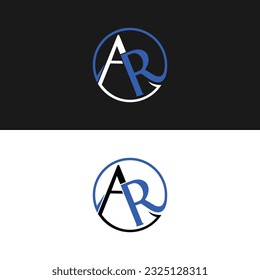 Monogram Letter AR linked circle illustration design template, suitable for your company