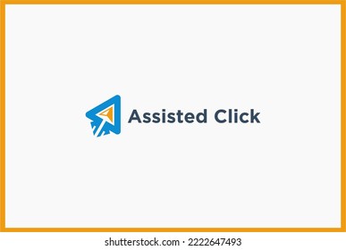 Monogram letter A with arrow up logo design