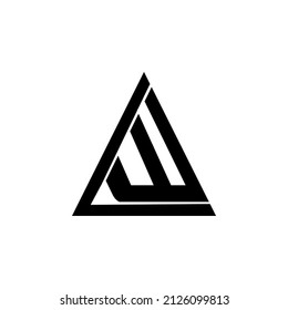Monogramm Buchstabe AW, LW im Dreieck