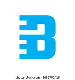 Monogram Letter B Business Company Vector Logo Design