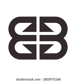 Monogram Letter B B Business Company Vector Logo Design