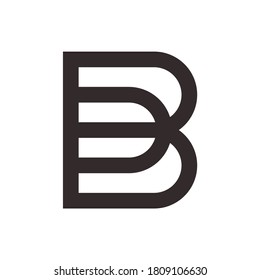 Monogram Letter B Business Company Vector Logo Design