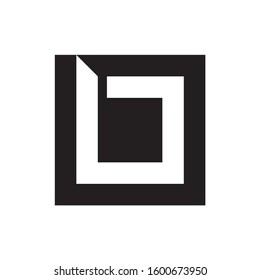 Monogram Letter B Geometric Square Cube Business Company Vector Logo Design