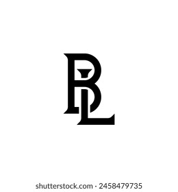 Monogramm Buchstabe B L Logo-Design