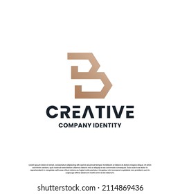 Design-Inspiration für das Monogramm-Buchstaben-B-Logo