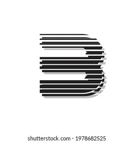 Monogram letter B text effect design vector, Can be used for Logo.