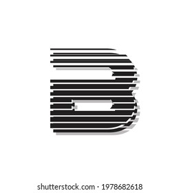 Monogram letter B text effect design vector, Can be used for Logo.