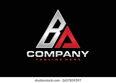 monogram letter BA triangle logo