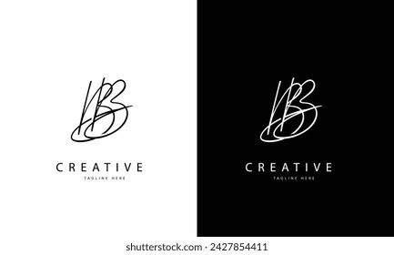 Monogram Letter BB Logo Design. Black and White Logo. Usable for Business Logos. Flat Vector Logo Design Template