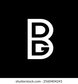Monogram Letter BDG Logo Design, BDG Black and white Logo Design, BDG  Vector Logo for Business, Marketing. 
