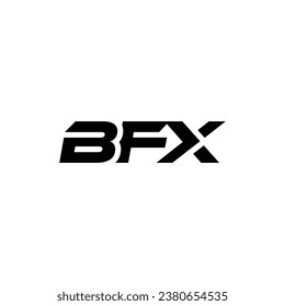 Monogram Letter BFX Logo Design. Black and White Logo. Usable for Business Logos. Flat Vector Logo Design Template