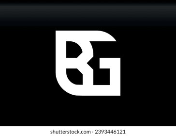 Monogram Letter BG Logo Design vector template.