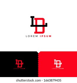 Monogram Letter BL DL logo design template elements for Company Group
