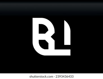 Monogram Letter BL Logo Design vector template