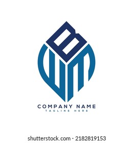 Letra monográfica diseño del logotipo BMW imagen vectorial