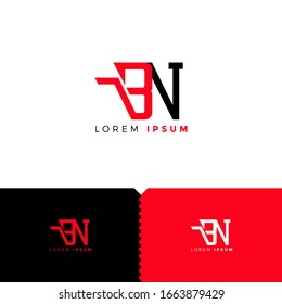 Monogram Letter BN logo design template elements for Company Group