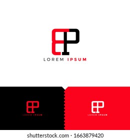 Monogram Letter BP Logo Design Template Elemente für die Unternehmensgruppe