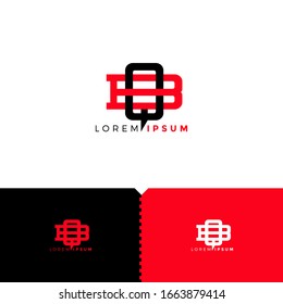 Elementos de plantilla de diseño del logotipo BQ de carta monográfica para grupo de empresas