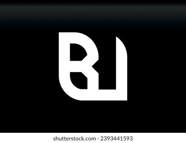 Monogram Letter BU Logo Design Vektorgrafik-Vorlage