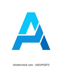 Monogram Letter A Business Company Vector Logo Design Template