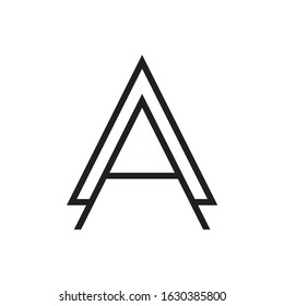 Monogram Letter A Business Company Vector Logo Design Template