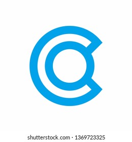 Monogram Letter C Circle Business Company Vector Logo Design