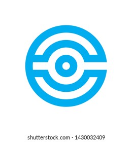 Monogram Letter C Circle Business Company Vector Logo Design