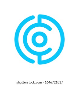 Letra monogramo C Círculo Empresa Vector Diseño
