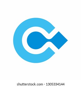 Monogram Letter C Circle Connection Business Company Vector Logo Design