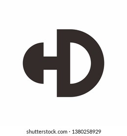 Monogram Letter C & D Geometric Circle Business Company Vector Logo Design