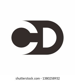 Monogram Letter C & D Geometric Circle Business Company Vector Logo Design