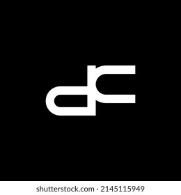 monogram letter c d unique  logo design