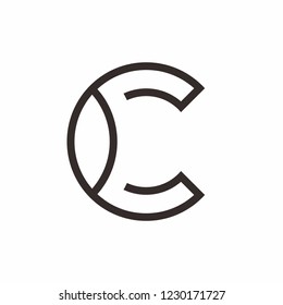 Monogram Letter C Geometric Circle Architecture Interior Construction Business Company Stock Vector Logo Design Template