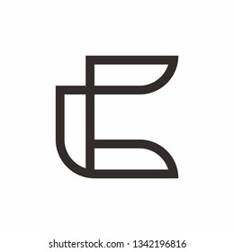 Monogram Letter C Geometric Circle Business Company Vector Logo Design