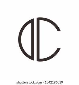 Monogram Letter C Geometric Circle Business Company Vector Logo Design