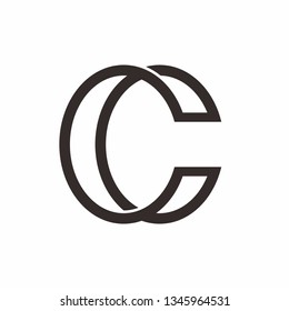 Monogram Letter C Geometric Circle Business Company Vector Logo Design