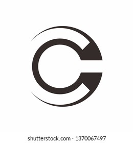 Monogram Letter C Geometric Circle Business Company Vector Logo Design