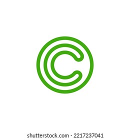 The monogram is the letter C and O. Simple, elegant and outline.