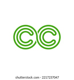 The monogram is the letter C and O. Simple, elegant and outline.