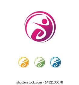 Monogram Letter C on circle icon logo vector