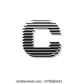 Monogram letter C text effect design vector, Can be used for Logo.