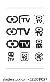 Das Monogramm ist der Buchstabe CCTV Design. Elegant und umrissen.