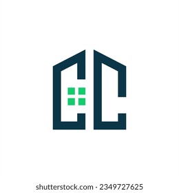 monogram letter cg cc immobililogo design