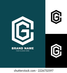 Monogram letter CG or GC with modern style good for brand, clothing, apparel, streetwear