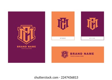 Monogram letter CM or MC with interlock style good for brand, clothing, apparel, streetwear, baseball, basketball, football and etc