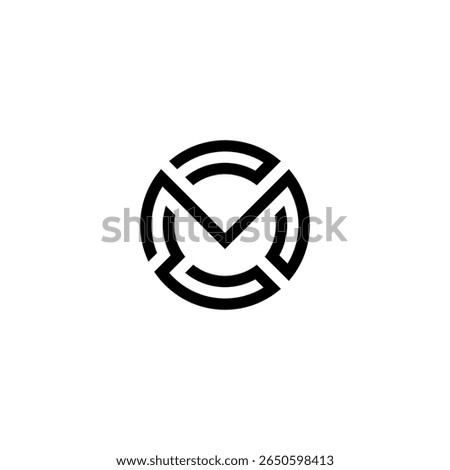 Monogram Letter CM or MC logo design displays a sleek, modern, unique, and clean shape. Suitable for business, finance, and general companies.