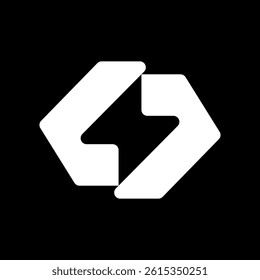 monogram letter concept logo vector, suitable for technology company