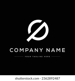 Monogram Letter CP Logo Design. Black and White Logo. Usable for Business Logos. Flat Vector Logo Design Template
